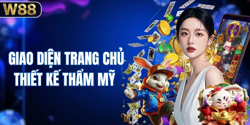 Giao diện trang chủ thiết kế thẩm mỹ cao